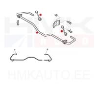 Stabilisaatori varras komplektne, tagumine OEM Iveco Daily 35S 2014-