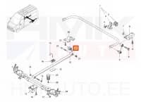 Lehtvedru tagumine kinnitus(kiige) Renault Master 2010- FWD