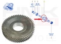 6-käigu hammasratas peavõllile 51H Ø35mm Renault PF6 k.kast 28/51 2014-