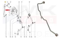 Turbo õlitustoru OEM Renault 1,6DCi