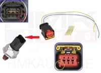 Kütuserõhu anduri pistik juhtmetega Citroen/Peugeot/Fiat/Renault 3-klemmi "punane"