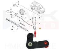 Ukselukusti varda liigend liuguksele, eesmine parem OEM Nemo/Bipper/Fiorino