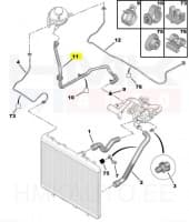 Jahutusvedeliku toru OEM Berlingo/Partner 1,6HDI 2008-