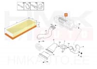 Õhufilter OEM Berlingo,Xsara/Partner,306,406 1,6/1,8 96-