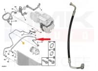 Konditsioneeri toru, kõrgsurve OEM Jumper/Boxer/Ducato 2011-14 3,0HDi
