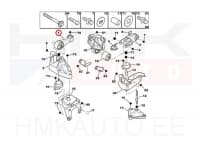 Mootoripadi parem ülemine OEM Peugeot 607 2,2 16V