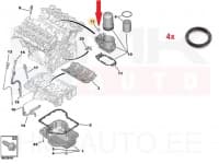 Õlijahuti tihend OEM Citroen/Peugeot 2,7HDi