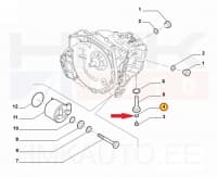 Õlikorgi tihendiseib 6,07x1,78 OEM Citroen/Peugeot AT6/AM6 automaatkast