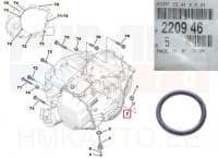 Õlikorgi tihendiseib 15,41 X 2,21 OEM Citroen/Peugeot AM6 automaatkast