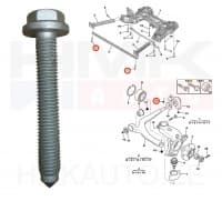Sillaraami kinnituspolt M12x1,75 L80 OEM Peugeot/Citroen