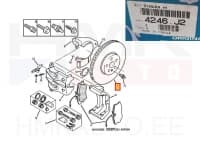 Piduriketaste komplekt (2tk) eesmine OEM Citroen Jumpy -2006 / Peugeot 806, Expert -2006