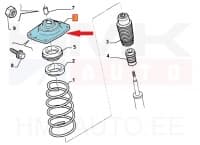 Amortisaatori padi eesmine parem OEM C8/Jumpy/807/Expert/Scudo