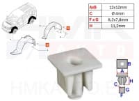 Tüübel (kruvi pesa) OEM Citroen/Peugeot/Fiat