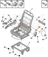 Istme seljatoe reguleerimis käepide Citroen Jumpy 07-