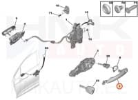 Ukselink esiuksele, välimine vasak OEM Citroen C4,C-Elysee,DS4/Peugeot 301 (värvitav,lukuavaga)