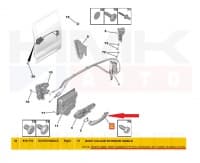 Ukselink liuguksele, välimine vasak OEM Jumpy/Expert 2016- (värvitav)