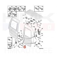 Ukselukusti varras tagauksele OEM Partner/Berlingo