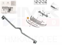 Iluvõre liist ülemine OEM Citroen Berlingo 2012- (kroom)