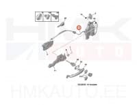 Ukselukusti esiuksele vasak(Superlock) OEM Peugeot 308 2007-