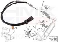 Väljalaskegaaside temperatuuri andurite komplekt OEM Citroen/Peugeot 2,0BlueHDi