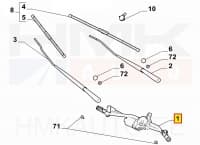 Klaasipühkijate hoovastik koos mootoriga OEM Jumpy/Expert/Proace 2016-