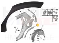 Rattakoopa liist tagumine vasak OEM Peugeot 2008
