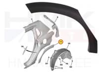 Rattakoopa liist tagumine parem OEM Peugeot 2008