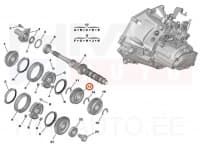 4-käigu hammasratas 40H OEM Citroen/Peugeot MB6 kast