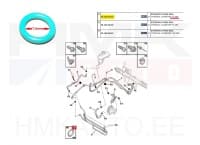 Roolivõimendi toru tihend OEM Citroen/Peugeot 7,5mm