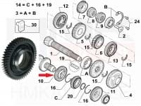 5-käigu hammasratas 51H (51x31) OEM Jumper/Boxer/Ducato 2018- 2,2HDi MLGUC14