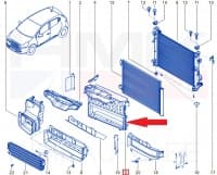 Jahutusradiaatori tuulesuunaja OEM Renault Clio IV