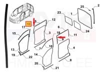 Liugukse ava tihend eesmine (liimitav) OEM Renault Trafic III 2014-