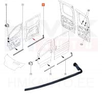 Liugukse tihend alumine parem OEM Renault Trafic 2001-14