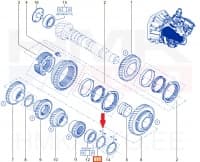 Käigukasti laagri distantsseibide komplekt OEM Renault k.kast 1.72-->2.2mm (10tk.)