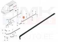 Liugukse juhtsiin vasak keskmine OEM Renault Master/Opel Movano 2010- L2,L3,L4