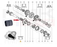 Käigukasti nõellaager 6-käik 34x39x44 OEM Renault PF6