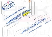 Tagaukse liist parem OEM Renault Kadjar 2015-