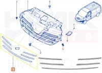 Iluvõre liistud OEM Renault Trafic III 21- (kroom)