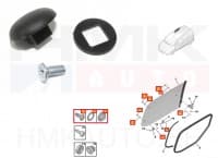 Küljeklaasi kinnituse komplekt Partner/Berlingo 08-